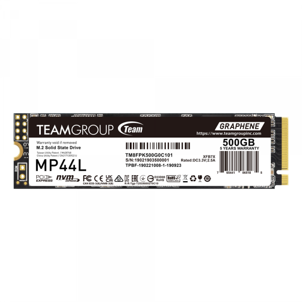 Team Group Solid state-drev MP44L 500GB M.2 PCI Express 4.0